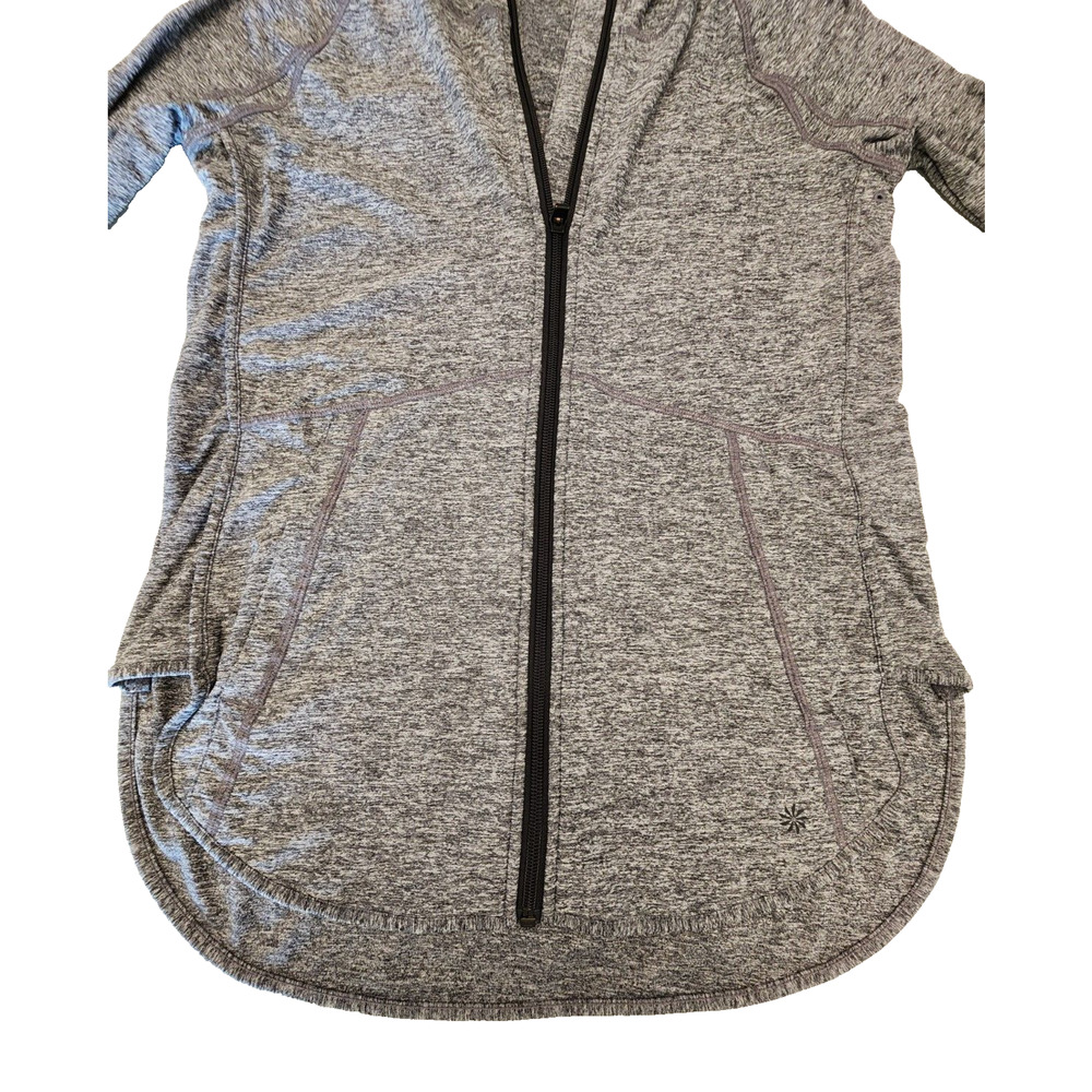 Athleta Women's Full Zip Jacket Yoga Stretch XS Gray Athleisure - Picture 2 of 7